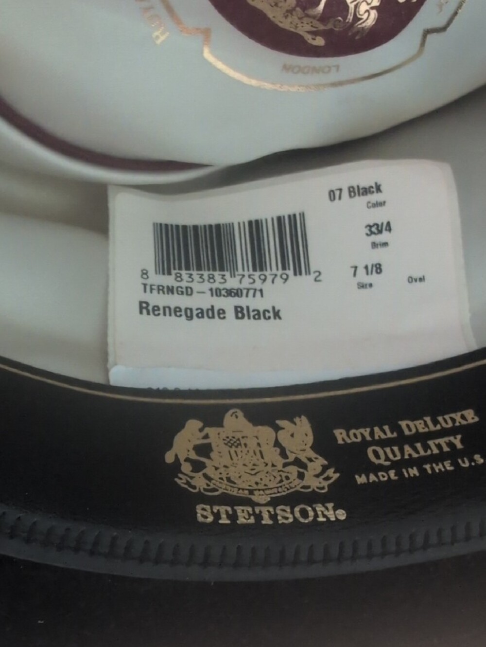 Stetson Black Renegade Felt Hat - Picture 8 of 9